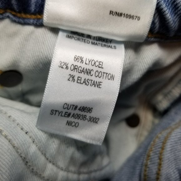 Agolde Jeans Womens 32 Medium Wash Stretch High Rise Button Fly Straight - Picture 16 of 16